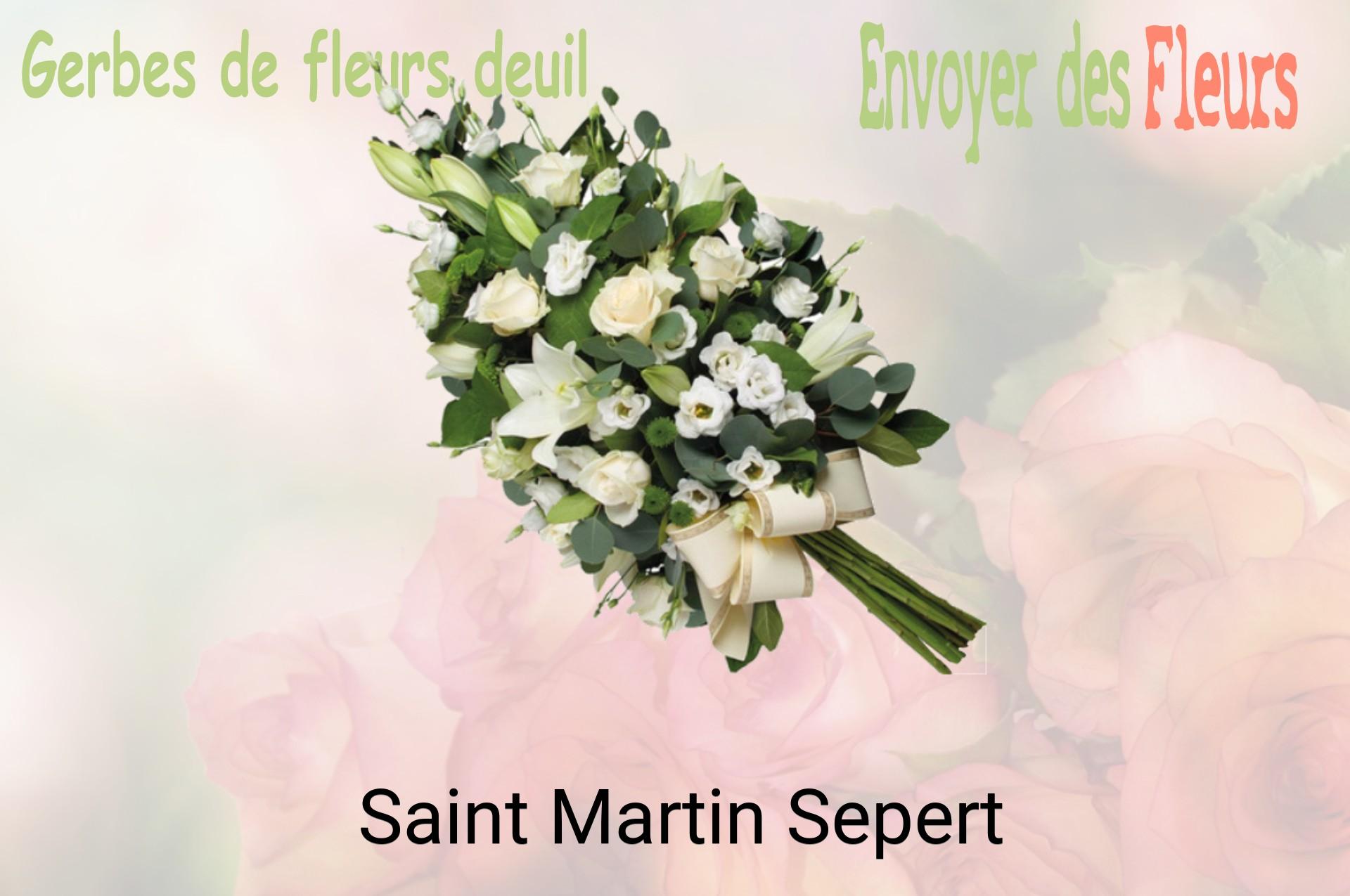 Gerbe de fleurs de deuil livrée à Saint-Martin-Sepert